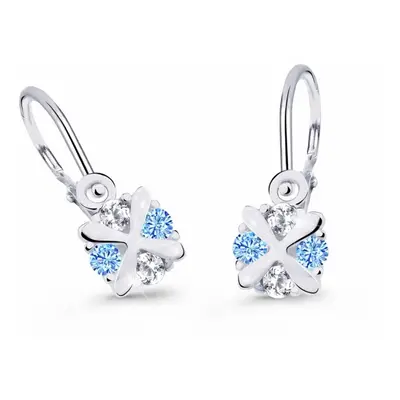 Cutie Jewellery Dětské náušnice z bílého zlata C2153-10-X-2 světle modrá