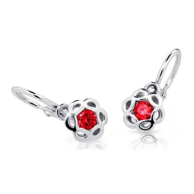 Cutie Jewellery Dětské náušnice z bílého zlata C2179-10-X-2 červená