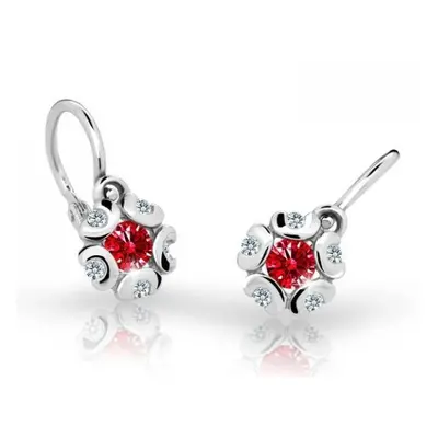 Cutie Jewellery Dětské náušnice z bílého zlata C2178-10-X-2 červená