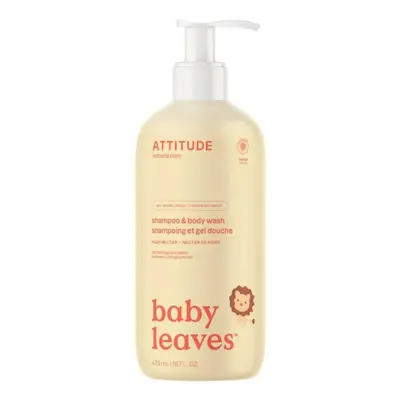 Attitude Dětské tělové mýdlo a šampon s vůní hruškové šťávy Baby Leaves (Shampoo & Body Wash) 47