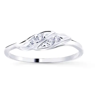 Cutie Jewellery Půvabný prsten z bílého zlata se zirkony Z8021–10-X-2 mm