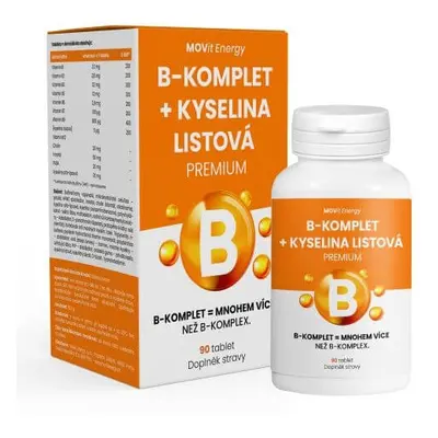 MOVit Energy B-Komplet + Kyselina listová PREMIUM 90 tablet