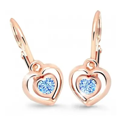 Cutie Jewellery Dětské srdíčkové náušnice C2752-10-X-4 světle modrá