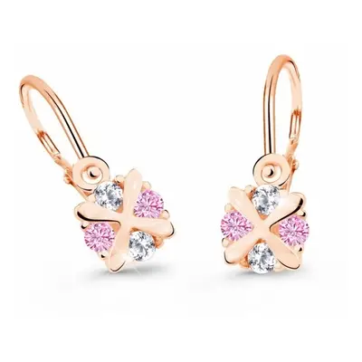 Cutie Jewellery Dětské náušnice z růžového zlata C2153-10-X-4 růžová