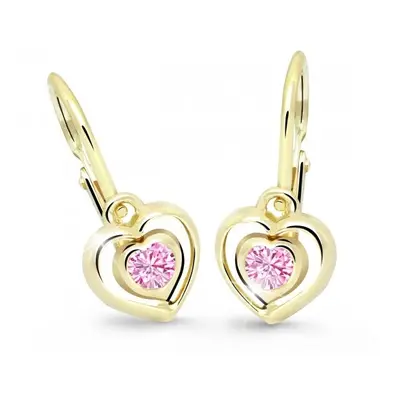 Cutie Jewellery Dětské srdíčkové náušnice C2752-10-X-1 růžová