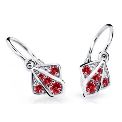 Cutie Jewellery Dětské náušnice z bílého zlata C2241-10-X-2 červená