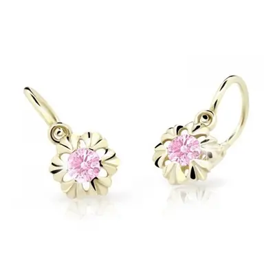 Cutie Jewellery Zlaté dětské náušnice C2213-10-X-1 růžová