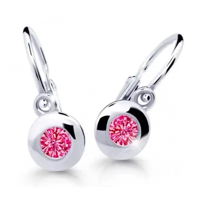 Cutie Jewellery Dětské náušnice z bílého zlata C2589-10-X-2 fuchsiová