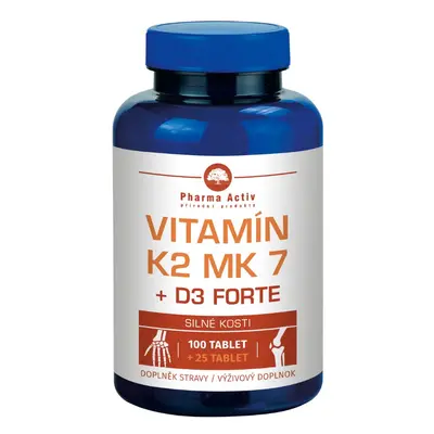 Pharma Activ Vitamín K2 MK7 + D3 Forte 1000 I.U. 125 tablet