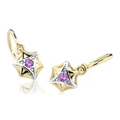 Cutie Jewellery Zlaté dětské náušnice C2209-10-X-1 fialová