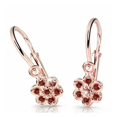 Cutie Jewellery Dětské náušnice z růžového zlata C2746-10-X-4 červená