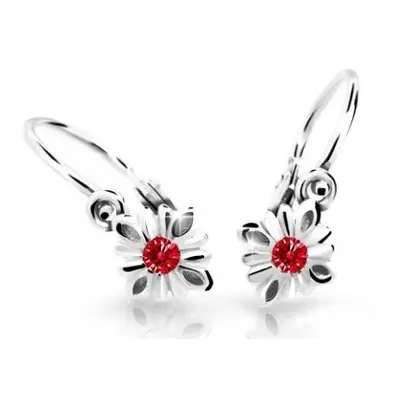 Cutie Jewellery Půvabné dětské náušnice z bílého zlata C2261-10-X-2 červená