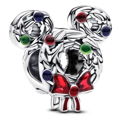 Pandora Stříbrný korálek Vánoční věnec Mickey Mouse Disney 793531C01