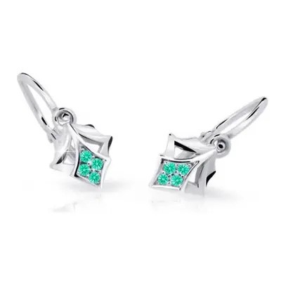 Cutie Jewellery Dětské náušnice z bílého zlata C2220-10-X-2 světle zelená