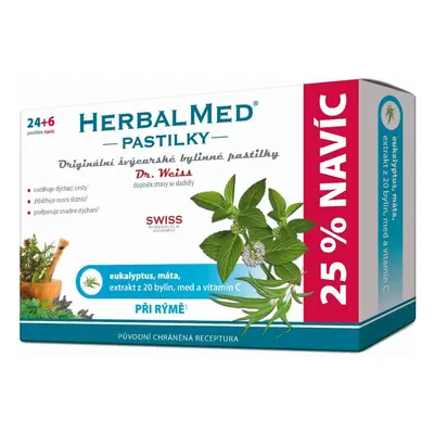 Simply You HerbalMed pastilky Dr. Weiss při rýmě 24 pastilek + 6 pastilek ZDARMA