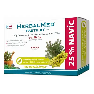 Simply You HerbalMed pastilky Dr. Weiss pro odkašlávání 24 pastilek + 6 pastilek ZDARMA