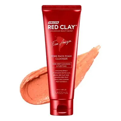 Missha Čisticí pěna s jílem Amazon Red Clay™ (Pore Pack Foam Cleanser) 120 ml