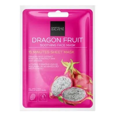 Gabriella Salvete Zklidňující pleťová plátýnková maska Dragon Fruits (Soothing Sheet Face Mask) 