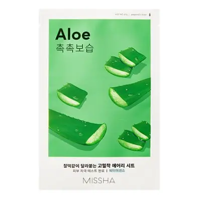 Missha Hydratační plátýnková pleťová maska Aloe (Airy Fit Sheet Mask) 19 g