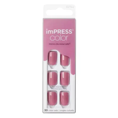 KISS Samolepící nehty imPRESS Color Petal Pink 30 ks