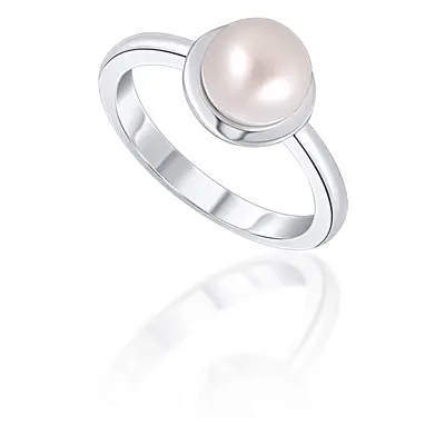 JwL Luxury Pearls Něžný stříbrný prsten s pravou bílou perlou JL0677 mm