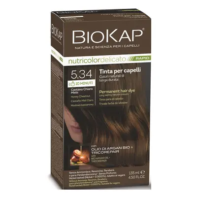 Biokap BIOKAP DELICATO RAPID barva na vlasy - 5.34 Medově kaštanová 135 ml