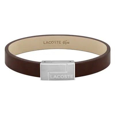 Lacoste Hnědý kožený náramek Lacoste Traveller 2040071