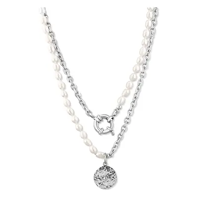 JwL Luxury Pearls Stylový náhrdelník s pravými říčními perlami JL0799