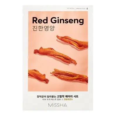 Missha Vyživující plátýnková pleťová maska Red Ginseng (Airy Fit Sheet Mask) 19 g