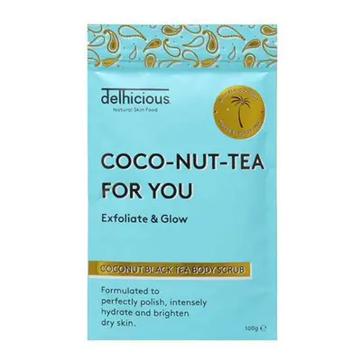 Delhicious Tělový peeling Coco-Nut-Tea For You (Coconut Black Tea Body Scrub) 100 g