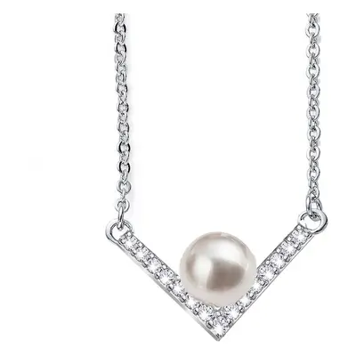 Oliver Weber Elegantní náhrdelník s perlou a krystaly Swarovski Point Pearl