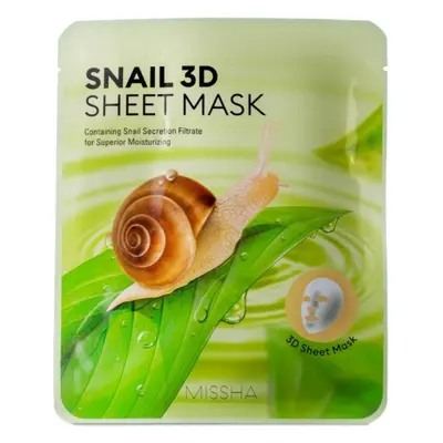 Missha Hydratační pleťová maska se šnečím extraktem Snail 3D (Sheet Mask) 23 g