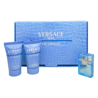 Versace Eau Fraiche Man - EDT 5 ml + sprchový gel 25 ml + balzám po holení 25 ml