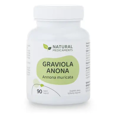 Natural Medicaments Graviola anona (Annona muricata) 90 kapslí