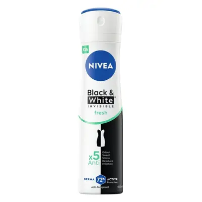 Nivea Antiperspirant ve spreji Invisible For Black & White Fresh 150 ml