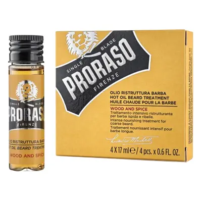 Proraso Sada olejů na plnovous Hot Oil Beard Treatment 4 x 17 ml