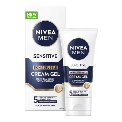 Nivea Krémový gel na citlivou pleť a strniště Sensitive (Skin & Stubble Cream Gel) 50 ml