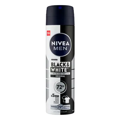 Nivea Antiperspirant ve spreji pro muže Invisible For Black & White Power 150 ml