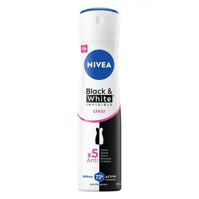 Nivea Antiperspirant ve spreji Invisible For Black & White Clear 150 ml