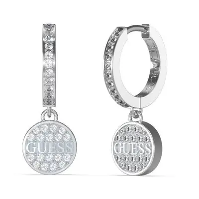 Guess Oslnivé ocelové náušnice Huggie Me JUBE03137JWRHT/U