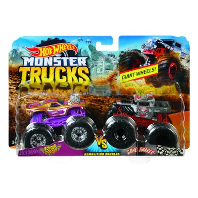 Hot Wheels Monster trucks demoliční duo - Bone Shaker VS Skelesaurus