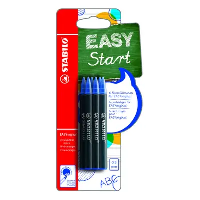 Náhradní náplň - STABILO EASYoriginal Refill - fine - 6 ks balení - modrý zmizíkovatelný inkoust