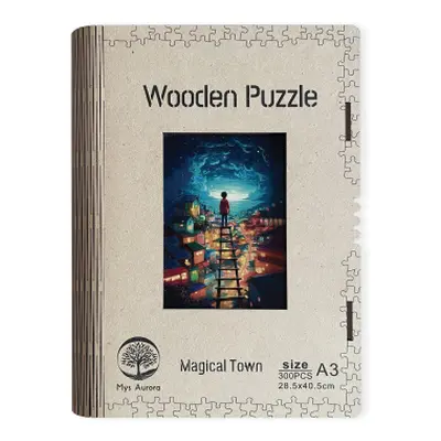 Wooden puzzle Magical Town A3