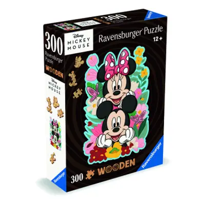 Dřevěné puzzle Disney: Mickey a Minnie 300 dílků