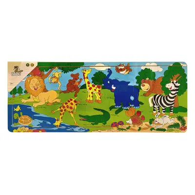 Deskové puzzle ZOO dřevěné 21 dílů