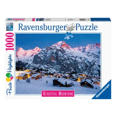 Puzzle Dechberoucí hory: Bernská vysočina, Murren ve Švýcars