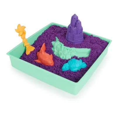 Kinetic sand krabice tekutého písku s podložkou fialová