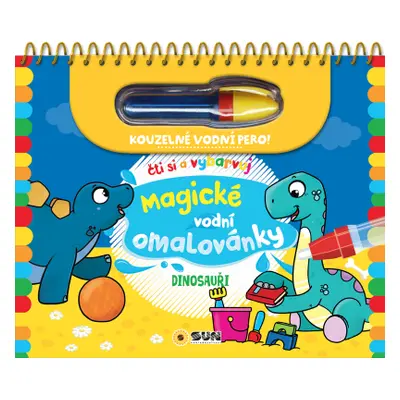 Čti a vybarvuj - Dinosauři - magické vodní omalovánky