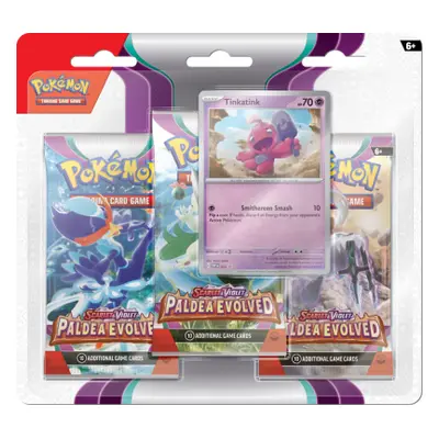 Pokémon TCG: SV02 Paldea Evolved - 3 Blister Booster - Tinkatink