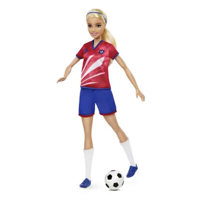 Barbie fotbalová panenka - Barbie v červeném dresu